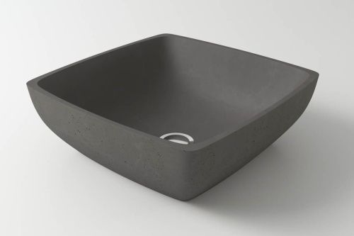 Раковина из искусственного камня Holbi JUPITER 2.02.007.44.4 40х40 накладная цвет серый