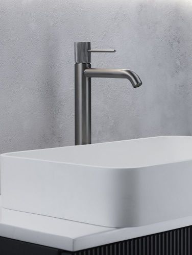 Смеситель для раковины AltroBagno Bilancia AltroBagnoBilancia010226GM на столешницу оружейная сталь - фото 3