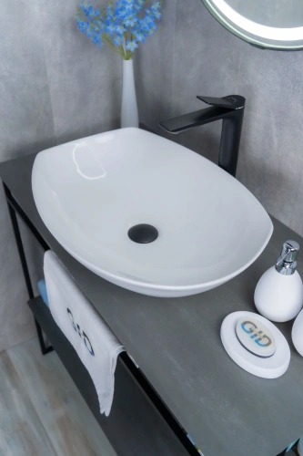 Раковина керамическая Gid Creativo 51177 60х40 накладная цвет белый без отверстий под смеситель - фото 5