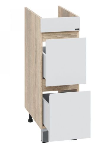 Тумба под раковину СанТа Марс 700399 30х50 напольная цвет белый/бежевый - фото 2