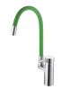 Смеситель для кухни D-Lin D157315-5 на мойку хром/зеленый