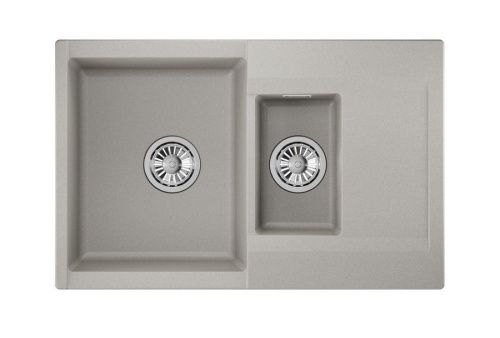 Кухонная мойка Granula 7808, БАЗАЛЬТ 80х50 цвет серый поверхность матовая - фото 2