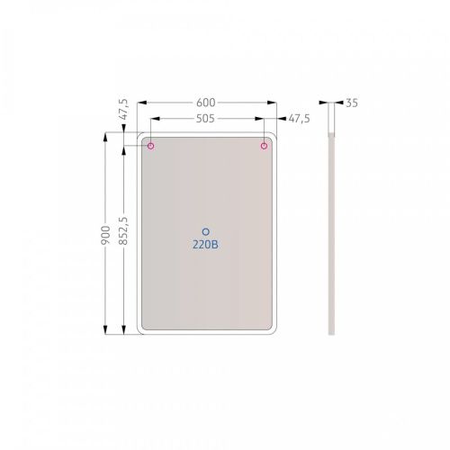 Зеркало с подсветкой и антизапотевателем Alavann Cat ALV0041002 90х60 подвесное - фото 3