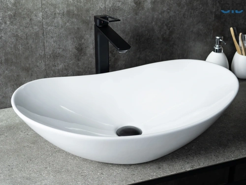 Раковина керамическая Gid Lago 51175 60х40 накладная цвет белый без отверстий под смеситель - фото 4