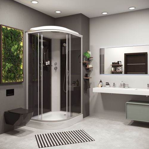 Душевая кабина Niagara Classic 35121433R 120х80 асимметричная с крышей ориентация правая - фото 3