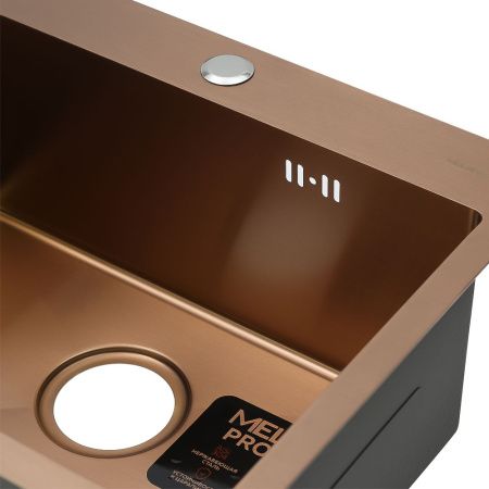 Кухонная мойка Melana ProfLine D5343HC бронза 55х45 цвет бронза поверхность полированная