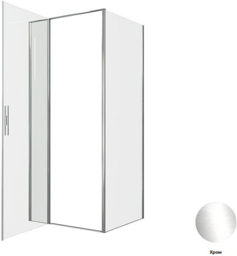 Душевой уголок Allen Brau Priority 3.31025.00 + 3.31040.00 90х80 стекло прозрачное профиль хром без поддона - фото 4