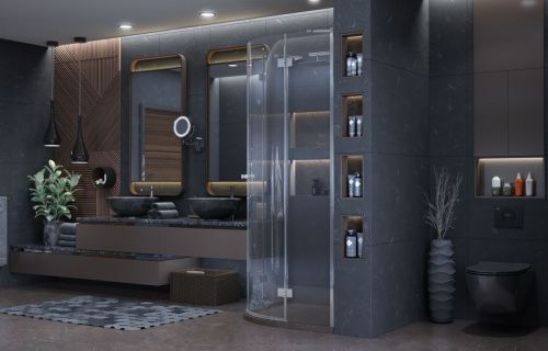 Душевой уголок Ambassador Diamond 12011102 100х100 стекло прозрачное профиль хром без поддона - фото 4