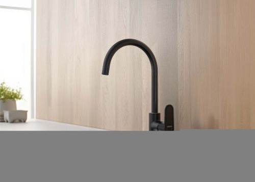 Смеситель для кухни Aquatek ОБЕРОН AQ1282MB на мойку черный - фото 5