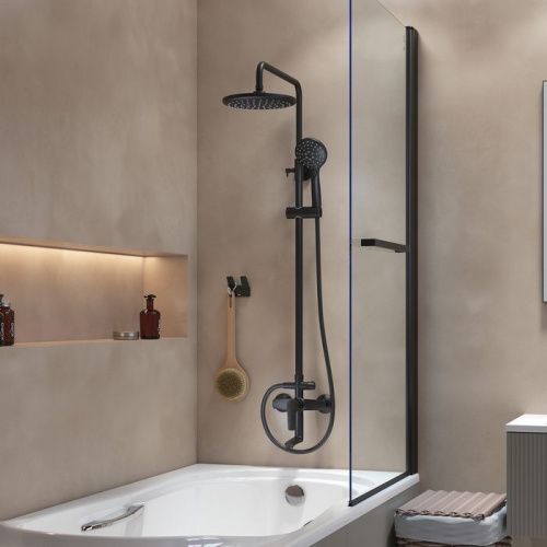 Душевая стойка Iddis Ray RAYBL3Fi06 настенная цвет черный - фото 2