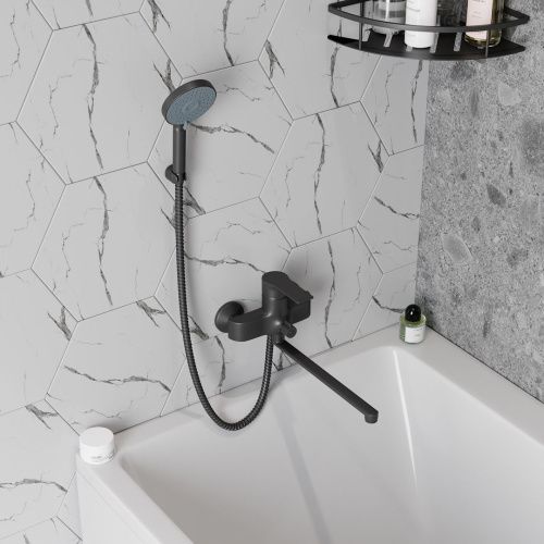 Смеситель для ванны Teymi T10267 настенный черный - фото 5