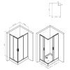 Душевой уголок Am.Pm Gem S W93G-404-120280-BT 120х80 стекло прозрачное профиль черный без поддона