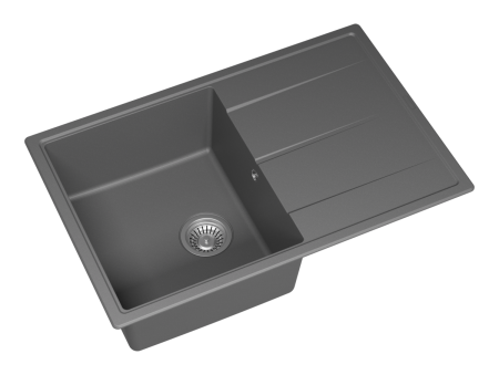 Кухонная мойка Misty Linkor LIN-78х51-04 80х50 цвет серый поверхность матовая