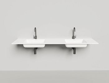 Раковина из искусственного камня S-Stone Salini ONDA 1402202M 180х50 встраиваемая цвет белый