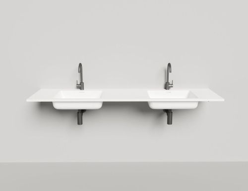 Раковина из искусственного камня S-Stone Salini ONDA 1402202M 180х50 встраиваемая цвет белый