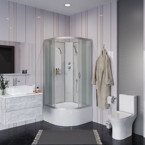 Душевая кабина Niagara Classic 23091424BK 100х100 четверть круга без крыши ориентация универсальная - фото 3