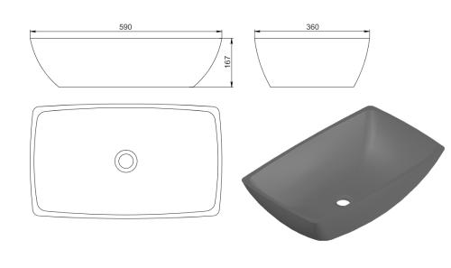 Раковина из искусственного камня Holbi TITAN 1.02.010.11.2 60х40 накладная цвет белый - фото 5
