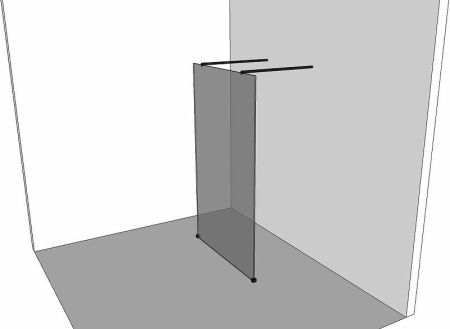 Душевая перегородка Allen Brau Infinity 3.21045.BBA 120х200 стекло прозрачное профиль черный