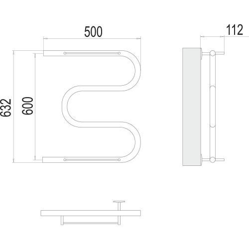 Полотенцесушитель водяной Terminus 4620768880391 50х65 хром - фото 3