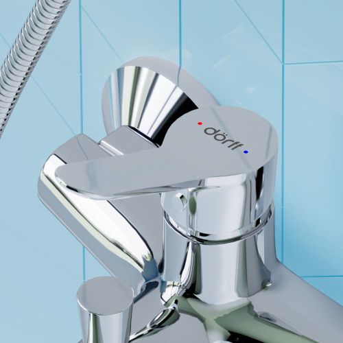 Смеситель для ванны и душа Dorff Optima D2010000 настенный хром - фото 5