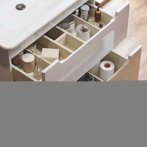 Тумба с раковиной Alavann Berta ALV0969000 80х50 подвесная цвет белый - фото 3