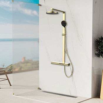Душевая стойка Vincea Aspire VSFS-4AS1BG настенная цвет золото