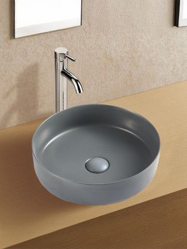 Раковина из сантехнического фаянса WeltWasser WW SK 10000004516 40 см накладная цвет серый без отверстий под смеситель - фото 2