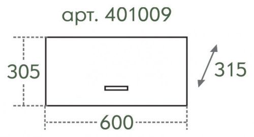 Шкаф СанТа Стандарт 401009 60х30 подвесной цвет белый - фото 2