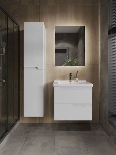 Тумба с раковиной Orange TOPLINE-Milano TP-M65-02+RA 60х50 подвесная цвет белый - фото 4