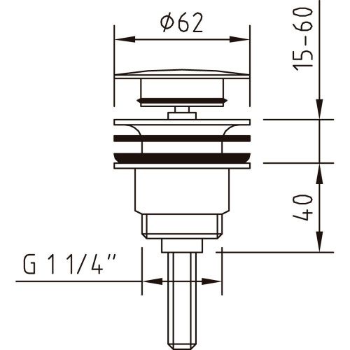 Донный клапан Clever LEO 98674/60418 хром - фото 2