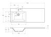 Раковина из искусственного камня BelBagno BB1200/480-LV-MR-L 120х49 над стиральной машиной цвет белый 1 отверстие под смеситель