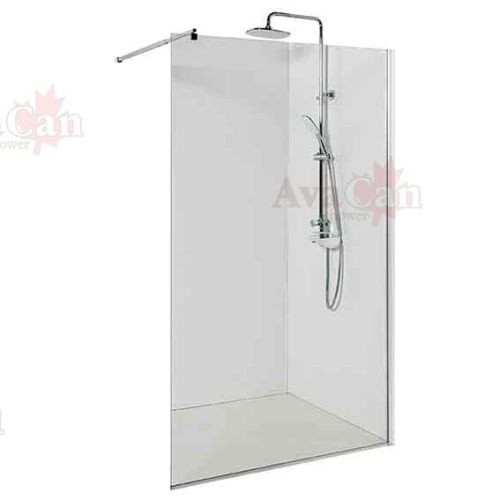 Душевая перегородка AvaCan LC110 110х200 стекло с рисунком профиль хром - фото 2