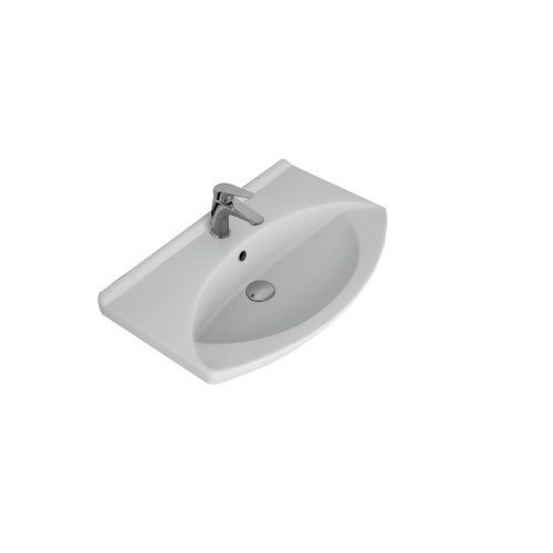 Раковина керамическая Dreja Laguna 192529 70х40 подвесная цвет белый 1 отверстие под смеситель - фото 5