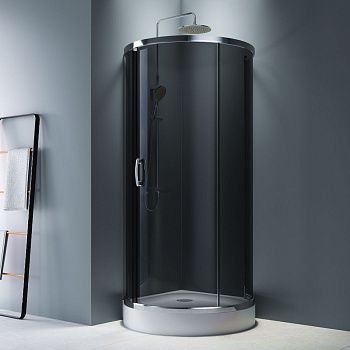 Душевой уголок Am.Pm Like W83UG-333-095CG 95х95 стекло тонированное профиль хром без поддона