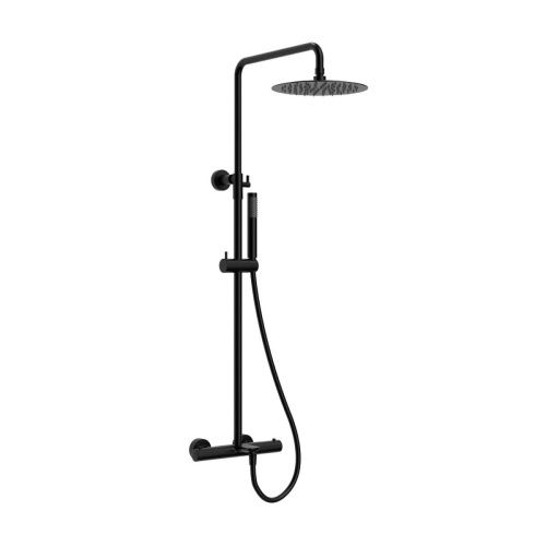 Душевая стойка Raiber RPB-007 настенная цвет черный с термостатом - фото 2