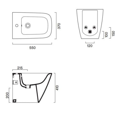 Биде напольное Catalano Green 419551001 цвет белый - фото 2