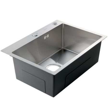 Кухонная мойка Melana ProfLine D6045H+4 сатин 60х45 цвет серый поверхность полированная