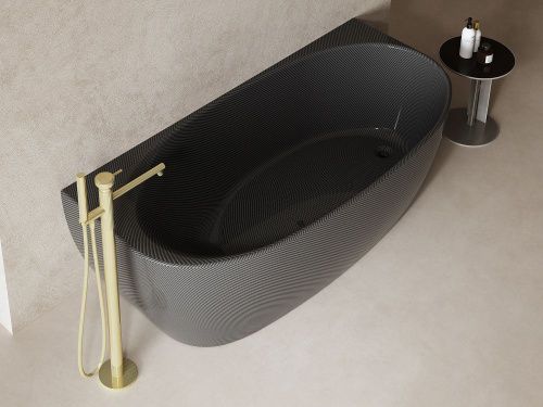 Ванна карбоновая Abber Karbon AK9004 170х80 пристенная овальная - фото 4