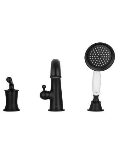 Смеситель Wonzon & Woghand Steam WW-88659008-MB на борт ванны черный - фото 2