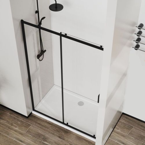 Душевая дверь Vincea City VDS-5CT140CLB 140х195 стекло прозрачное профиль черный - фото 5