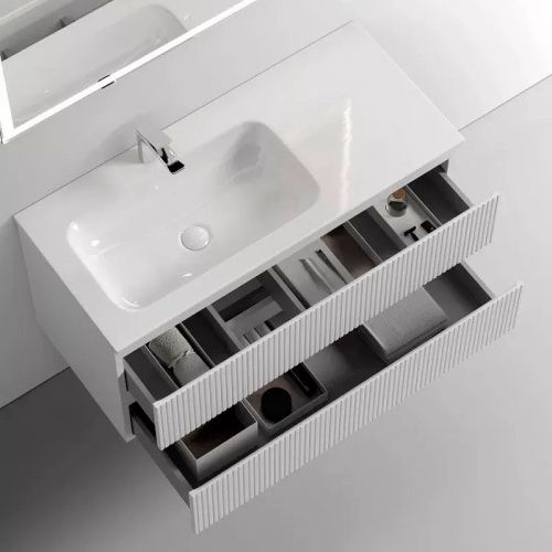 Тумба под раковину Sancos SNOB T SNT100LW 100х40 подвесная цвет белый - фото 3