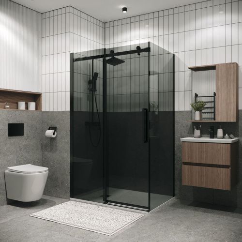 Душевой уголок Grossman Classic 120.K33.04.1390.21.10 130х90 стекло тонированное профиль черный без поддона - фото 5