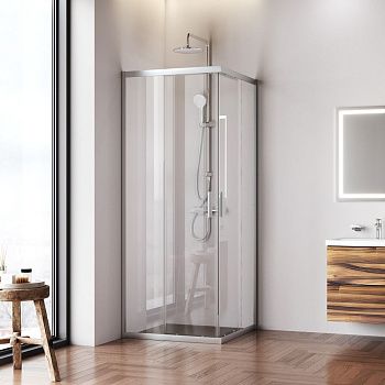 Душевой уголок Am.Pm Gem W90G-403-8080-MT 80х80 стекло прозрачное профиль хром без поддона