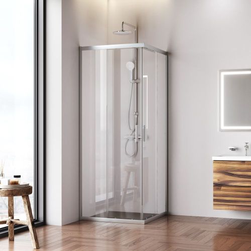 Душевой уголок Am.Pm Gem W90G-403-8080-MT 80х80 стекло прозрачное профиль хром без поддона
