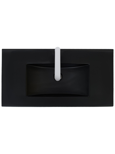 Раковина из сантехнического фаянса WeltWasser WW SK 10000005568 50 см встраиваемая цвет черный 1 отверстие под смеситель - фото 3