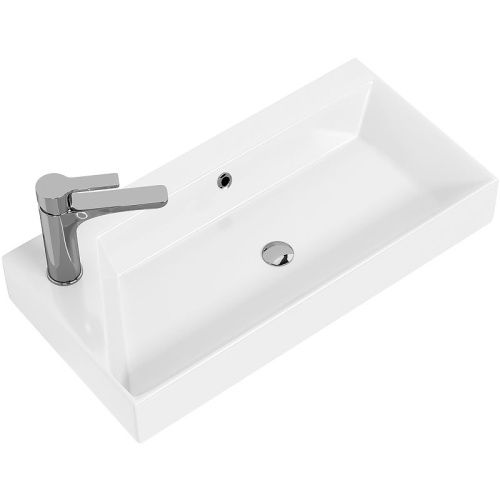 Раковина из сантехнического фаянса Jorno 17065-KL 70х30 встраиваемая цвет белый - фото 3