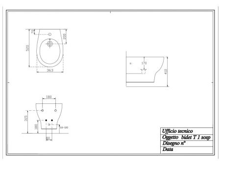 Биде подвесное Disegno Ceramica Touch1 T100700101 цвет белый - фото 2