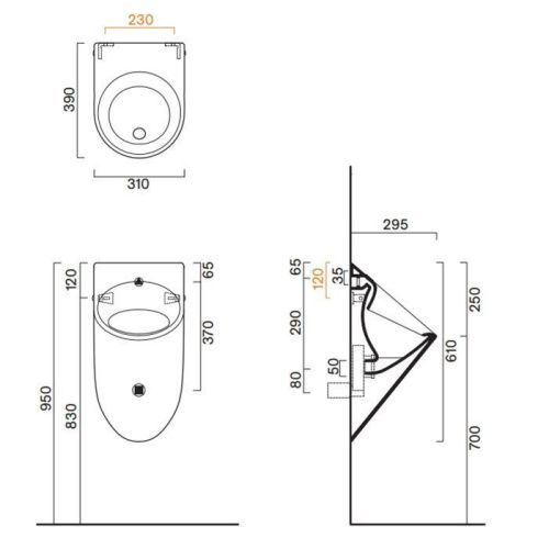 Писсуар подвесной Catalano Comfort 932610001 белый - фото 2