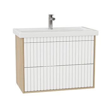 Тумба под раковину Onika Дайлер 108062 80х40 подвесная цвет серый/коричневый