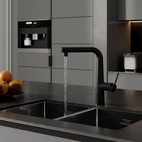 Смеситель для кухни IDDIS Pure PURBLPFi05N на мойку черный - фото 3